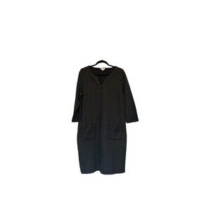 J Jill Navy & White Striped Dress. Size L